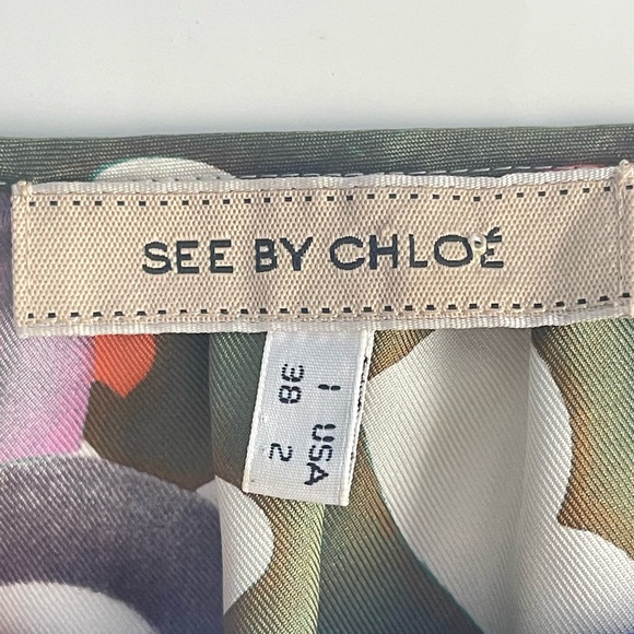 See by Chloe Silk Boho Multicolor Tunic Shift Dress - Picture 5 of 10